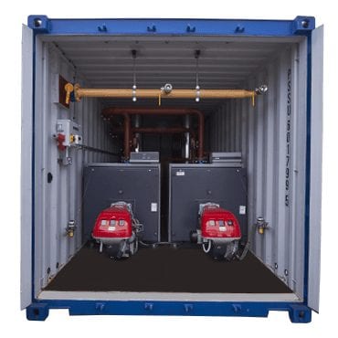 1.2MW Containerised Boiler hire rent cross hire services